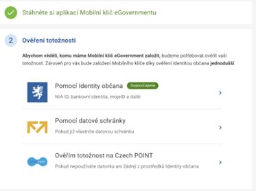 Přihlášení služba identita